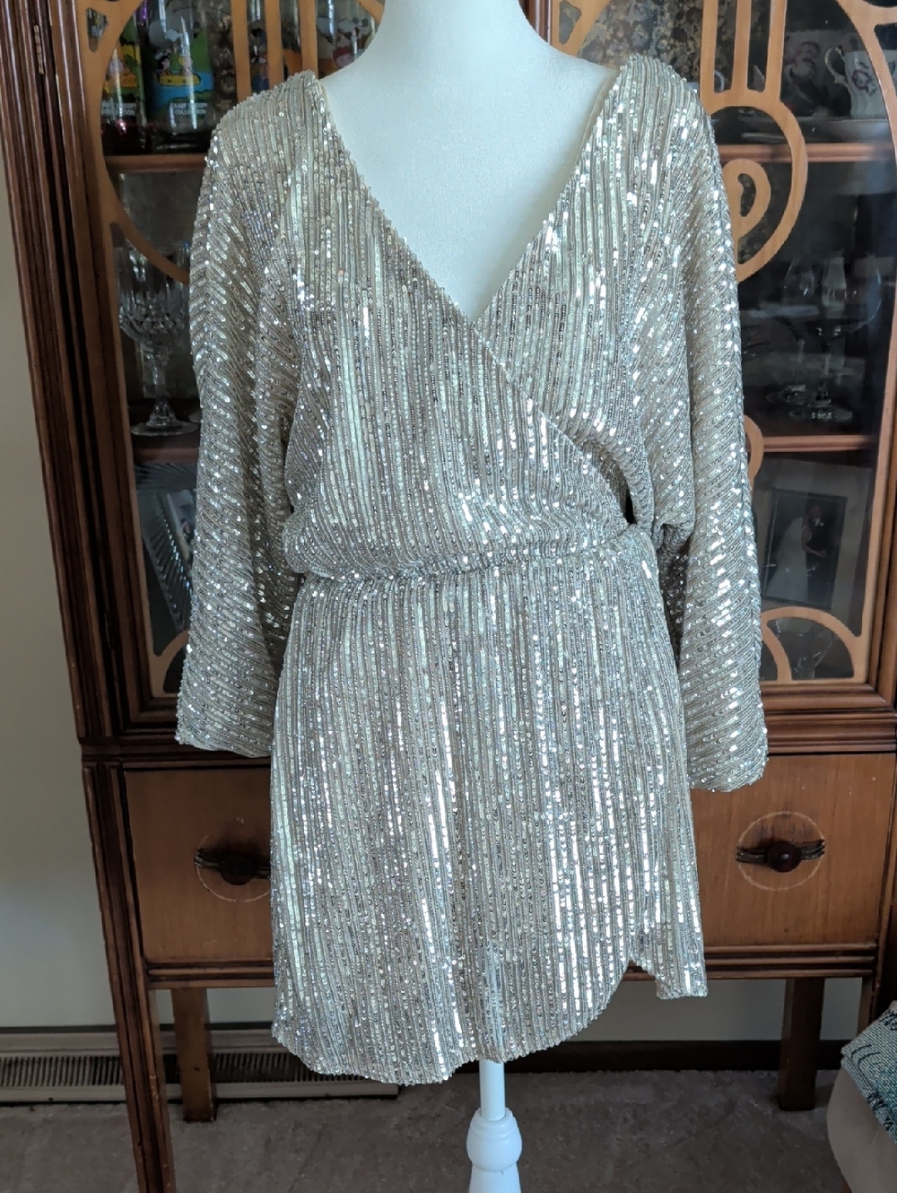Zara Silver Mini Dress